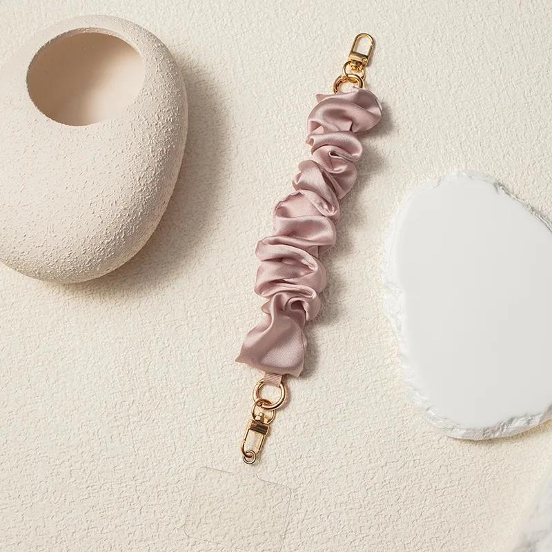 

Solid Color Phone Wrist Strap Bracelet for Women Girl Creative Stretchable Scrunchy Shape Phone Lanyard Mobile Phone Accessories Other