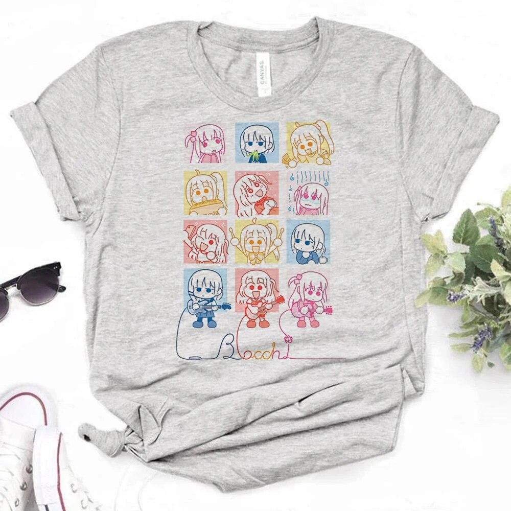 Bocchi the Rock t shirt women summer funny graphic t-shirts girl manga designer graphic clothes Unisex