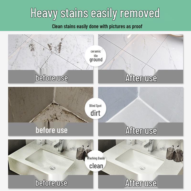 Bathroom Tile & Floor Cleaner: Stain, Yellowing, & Polish Remover for Tiles and Toilets