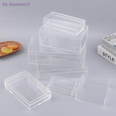 {Summer2} Thickened Rectangular Acrylic Storage Box High Transparency Food Gift Packaging Plant Landscaping Transparent Box