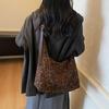 2025 Autumn/Winter Retro Leopard Print Large Capacity Underarm Tote Bag for Women