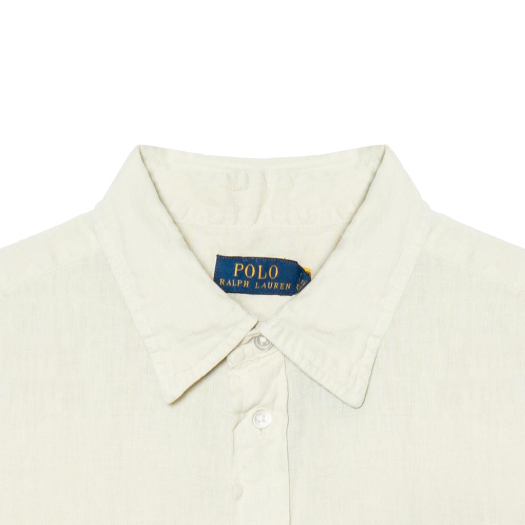 Polo Ralph Lauren SS24 Unifarbene Logo-Polohemd Locker geschnitten Knopfleiste Ärmellos Hemd Damenhemden Beige WMPOSHTNDO20626-101