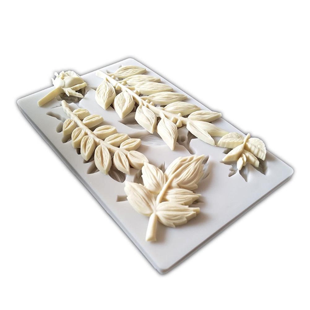 Leaf Shape Silicone Mold Fondant Cake Decorating Tools Home Baking Tool