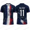 2026 Neues Sommer Olise 11 Fußballtrikot Französische Flagge Fußballhemd Grafisches Fan-T-Shirt Kurzarm Sportoberteil