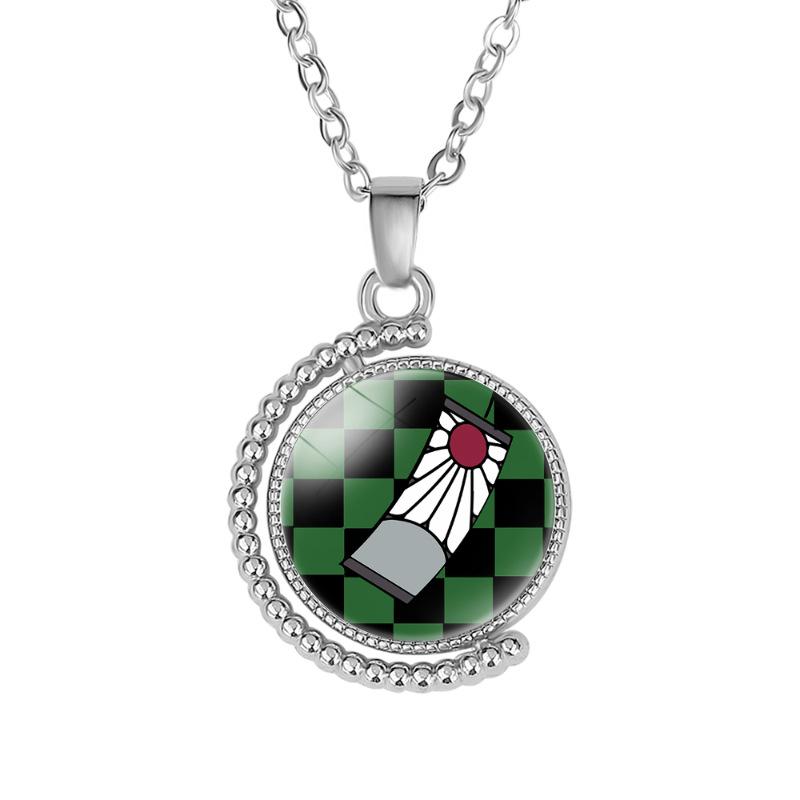 Demon Dualsided Unique Slayer Pendant Necklace For Enthusiasts Anime