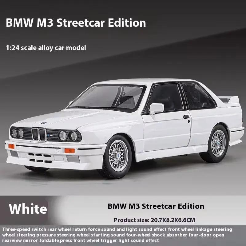 1:24 1988 BMW M3 E30 литая спортивная модель автомобиля литая металлическая классическая модель автомобиля с высокой имитацией звука и света детские игрушки подарок