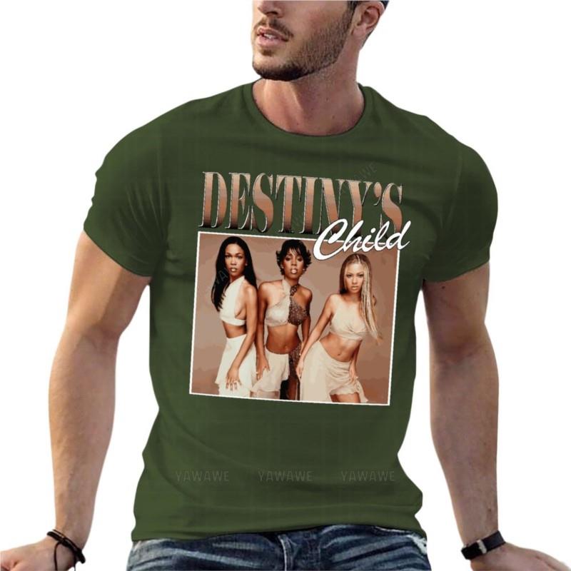 Destinys Child Vintage Oversize T Shirts Fashion Unisex Clothing Cotton Streetwear Plus Size Top Tee