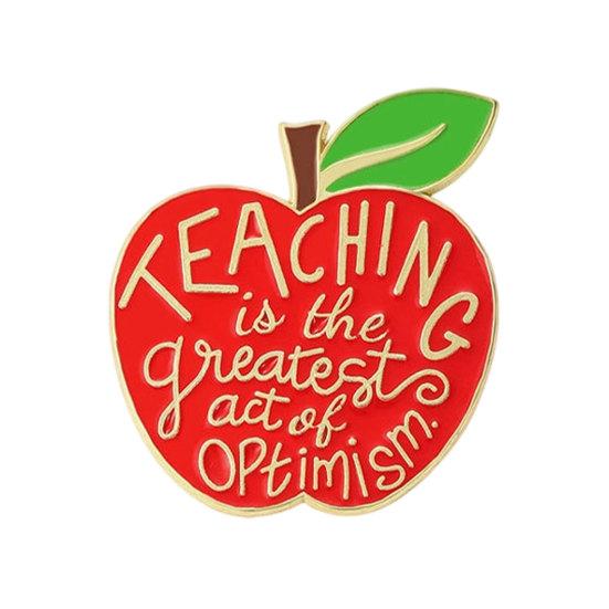 Yangyizhi Brooch Pin, Enamel Teacher-Themed Fruit Shape Lapel Lightweight Outfit Badge for Teachers Day Graduation