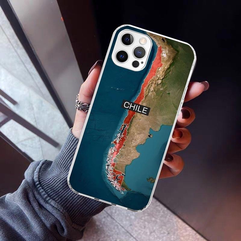 Chile Flag Phone Case For iPhone 17 Air 16 15 Pro Max 14 Plus 13 Mini 12 11 Cover 7 8 SE Silicone Shell Print Fundas 17 Air 16 1