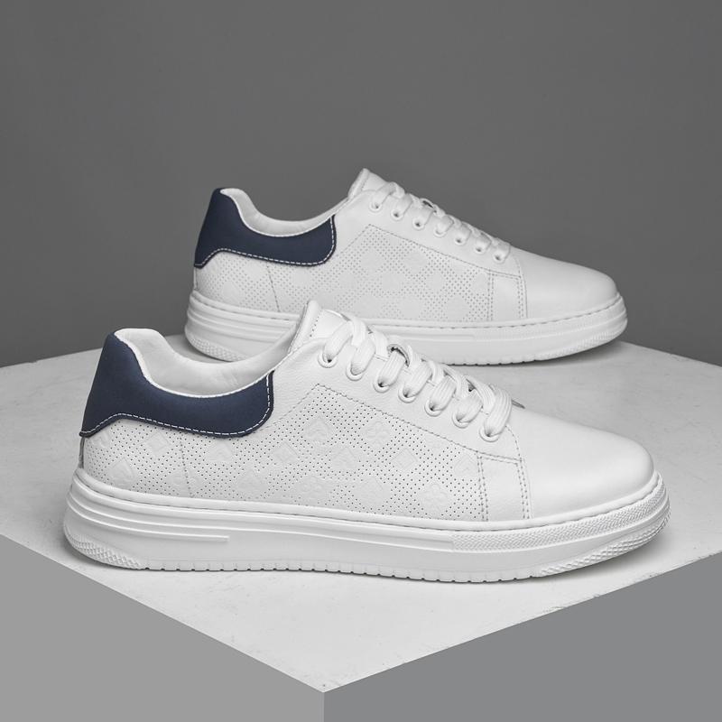 Fashion Fashion Men's Genuine Leather Sneakers Versatile Skateboard Footwear Outdoor Casual Shoes for Man Leisure Walk Vulcanize Shoes