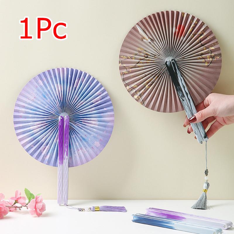 1 ks Magnetický skládací vějíř Přenosný s třásněmi Klasický ruční vějíř Venkovní Papírový Čínský K dispozici více možností