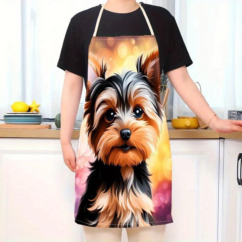 1ks Velký Jednobarevný Pozadí Romantický Vzor Srdce Zástěra, Domácí Dekorace Kuchyňské Oblečení, Bez Rukávů Odolný Omyvatelný Unisex Zástěra na Vaření,