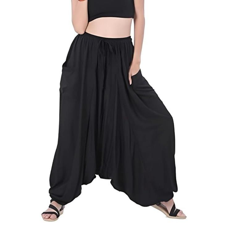 Women Summer Loose Baggy Hippie Pant Indian Rayon Boho Gypsy Harem Pants Free