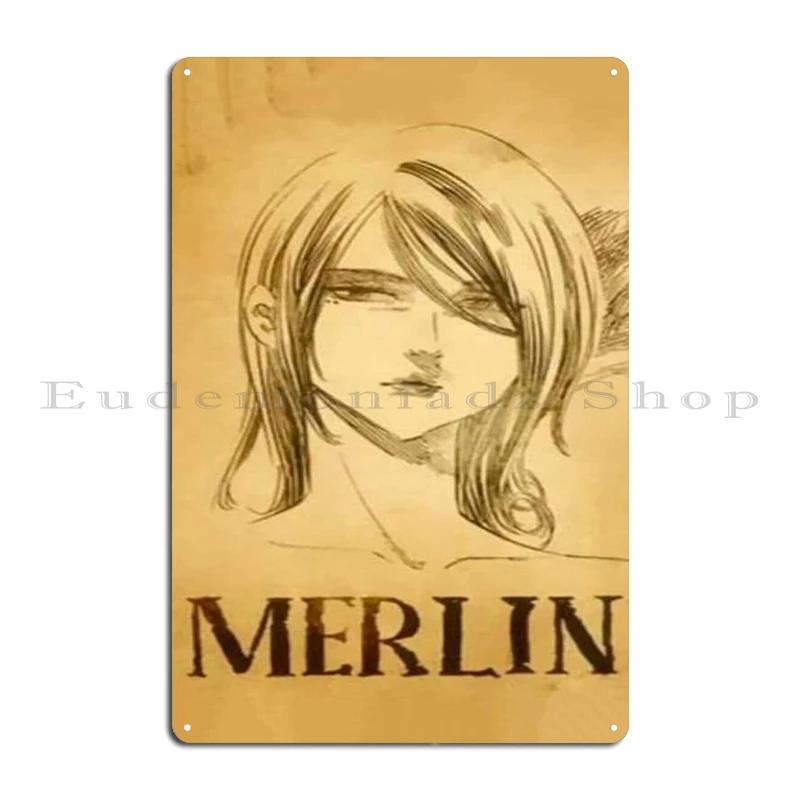 Escanor Efterlyst Metallskylt Väggmålning Tryck Garage Klubb Affisch Merlin King Gowther Diane Meliodas Efterlyst Plåtskylt Affischer