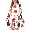 Girls' Princess Dress - Long Sleeve A-Line T-Shirt Dress Christmas Day
