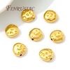 10,5mm Abstandshalter Perlen 18 Karat Echtgold Beschichtete Perlen Trenner Zubehör Für Armbänder DIY Schmuckherstellung Zubehör,Metallperle