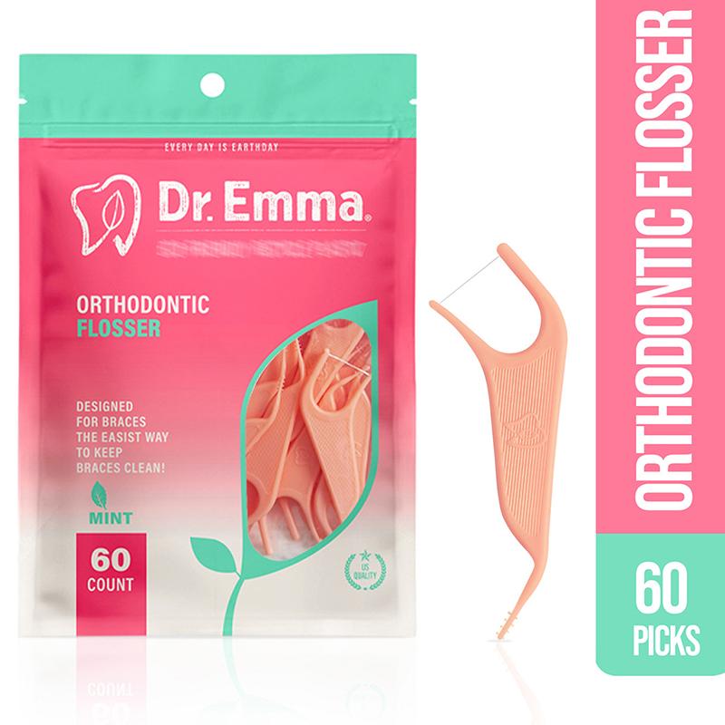 60Pcs Orthodontic Flossers For Braces - Ortho Dental Floss Picks For Adults & Kids Fits Under Arch Wire