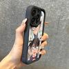 Detective Conan CARTOON For IPhone 17 Pro Max 16 15 14 13 12 11 Plus Black Soft Phone Cover
