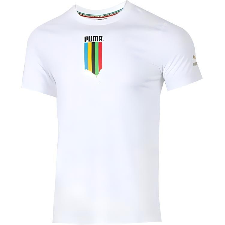 PUMA TFS Graphic Tee Living Series Sports Short Sleeve White Men s 599997-52 L