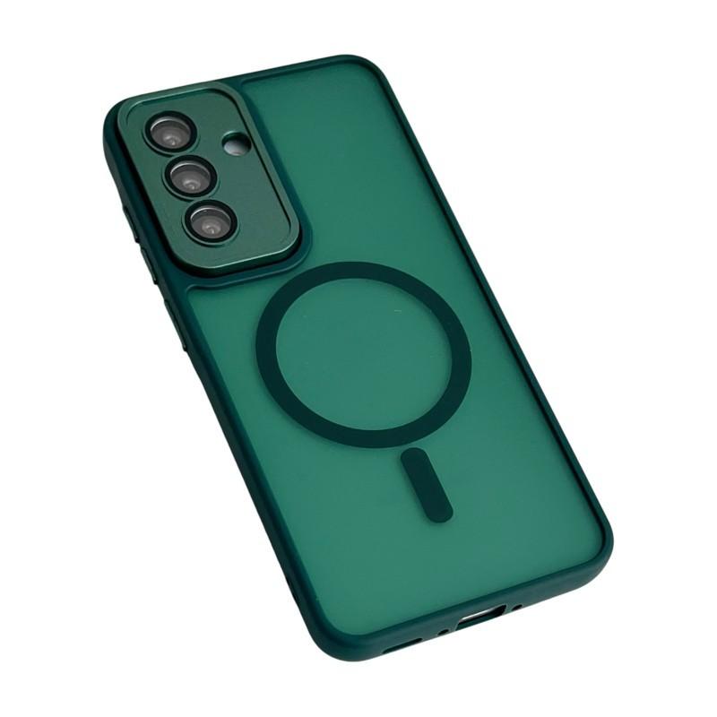 For Samsung Galaxy A35 5G Magnetic Case WANLONFENG QB Series PC TPU Phone Cover with Screen Film