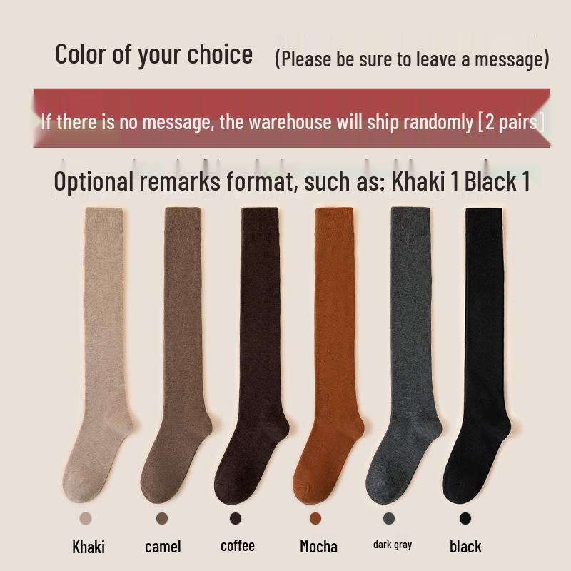 Women's Premium Cotton Mid-Calf & Thigh-High Socks: Versatile for All Seasons, Black