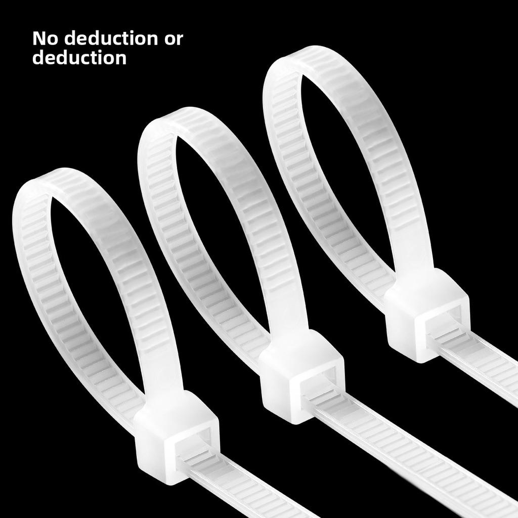 Large White Nylon Cable Ties of 4*150*4*200*5*250*3*60*3*80