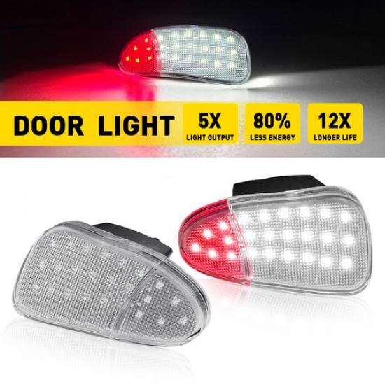 LED Interior Panel Door Courtesy Light White Red For 1997-1999 Ford F-150 F-250