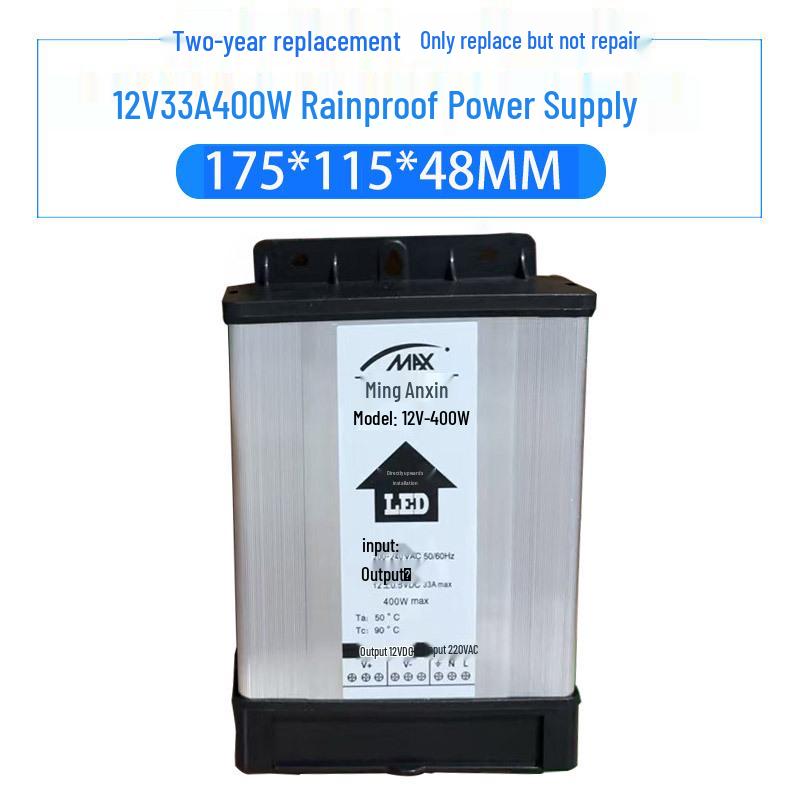 

Водонепроникний вуличний світлодіодний знак Блок живлення 5В/12В/24В, Трансформатор 100Вт-400Вт