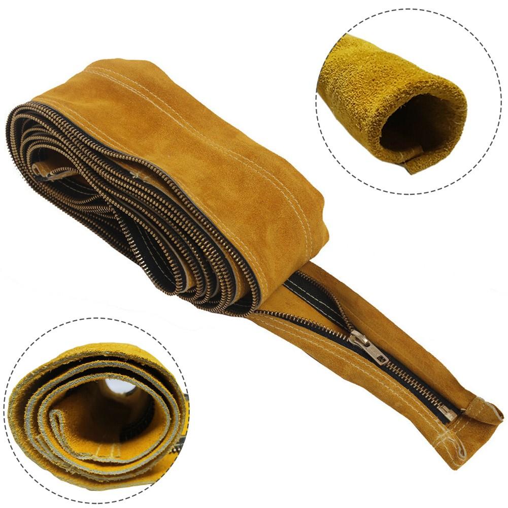 TIG Mig Cowhide Leather Welding Torch Cable Hose Cover 23ft L 4in Wide
