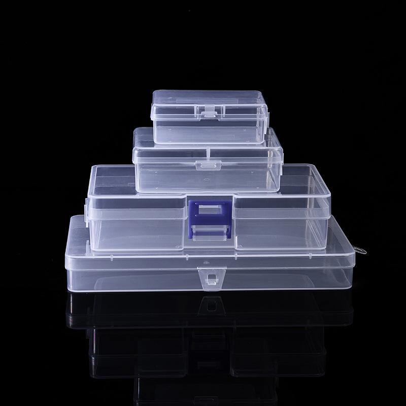 Pp Empty Box Lock Sample Display Covered Plastic Box Jewelry Bead Finishing Storage Fishing Gear Stationery Storage Box