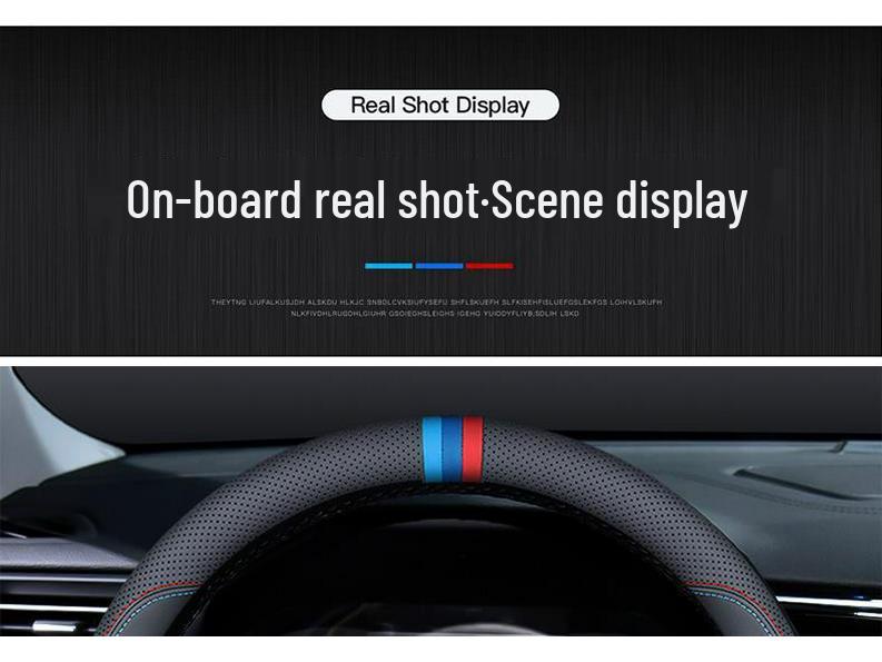 Genuine Leather Steering Wheel Covers for Jeep Compass, Cherokee, Renegade, Wrangler Handlebar.