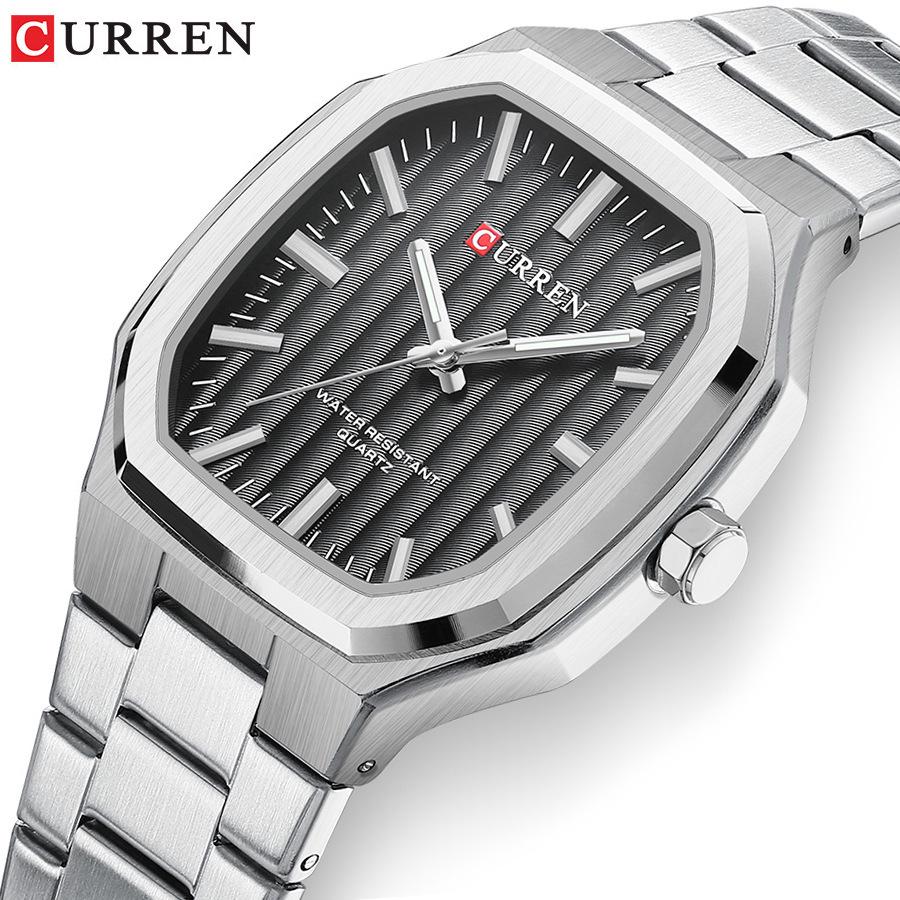 Curren Men's Fashion Steel Band Quartz Business Watch - Model 8458