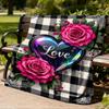 1 Stück Liebe Rosen Outdoor-Decke - Weiches Flanell Gemütlich für Reisen & Camping - Ganzjahres Warme Bettdecke, Maschinenwaschbar yy251229110