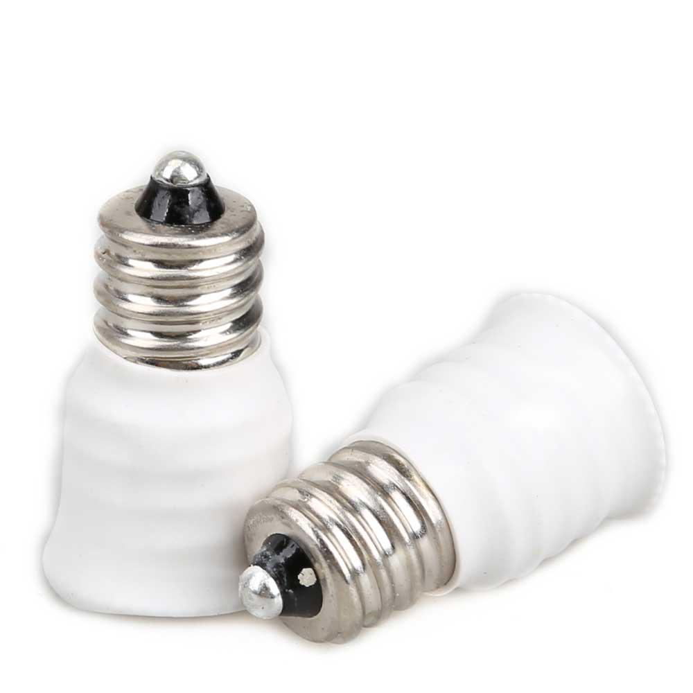 E12 To E14 Adapter Screw-in Lamp Socket Light Socket Converter Light Bulb Converter Bulb Base Adapter for Home Use