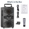 Portable Bluetooth Speakers 60W Big Powerful Wireless Loud Stereo Bass Sound Boombox Home Party Speaker with Subwoofer, FM Radio, LED Colorful Lights