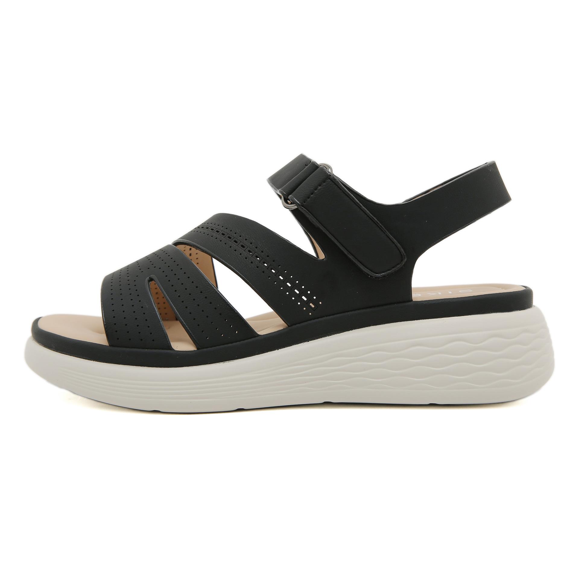 

New thick-soled light, non-slip and comfortable casual sports fashion Velcro sandals women 41 чорний