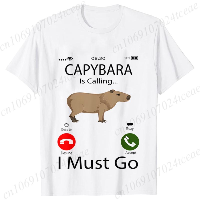 Capybara Sună Tricouri pentru Femei Amuzant Capibara Rozător Iubitor de Animale Umor Tricouri Vară Mânecă Scurtă Îmbrăcăminte Femei
