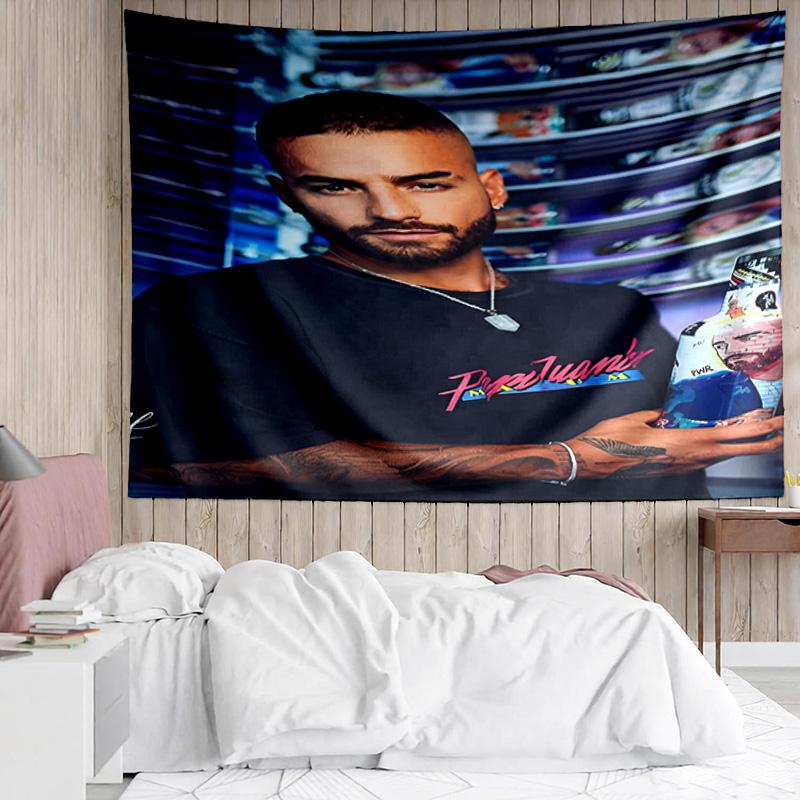 1PC Maluma Fashion Collaboration Tapestry Accessories Playroom Tapestry, for Bedroom,Livingroom, Dormitory Room Wall Decor Fan Birthday Gifts