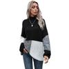Damen Rollkragenpullover, Color-Block, Lockerer Schnitt für Herbst und Winter
