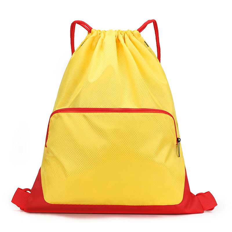 Drawstring Backpack with Drawstring and Drawstring Pockets, Large Capacity Waterproof Sports and Fitness Bag for Men and Women, Travel Backpack