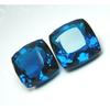 117 Ct AA++ Cushion Cut CERTIFIED Best Teal Sapphire Rings Loose Gemstone Pair's A-662