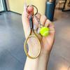 Tennis Metal Delightful Racket Keychain Fashionable Gift For Holidays Festivities And