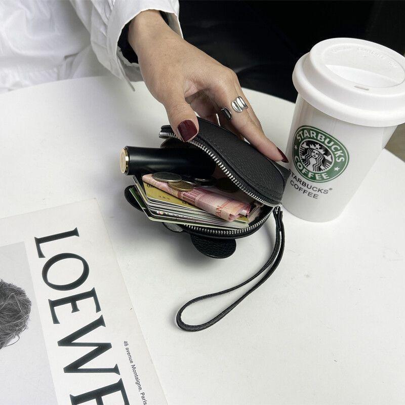 New Bag Pendant Women's Key Bag Creative Card Bag Leather Baby Elephant Change Bag Zipper Twist Lipstick Storage Bag