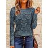 Women's T Shirt Print Floral Graphic Paisley Vintage Fashion Stylish Long Sleeve Crew Neck Round Neck Regular Tops