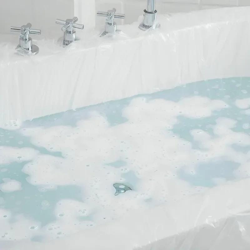 1/3/10PCS Disposable Bathtub Cover Portable Bathtub Liner Oversized Salon Home Travel Hotel Cleaning Anti Dirt Protective Film