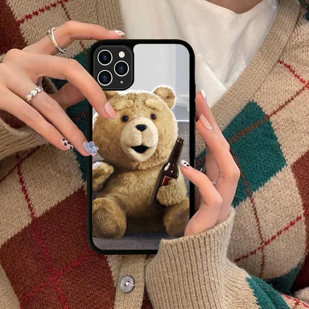 Ted Bear Phone Case Silicone PC+TPU For For IPhone 11 12 13 14 15 16 Plus Pro Max Cover