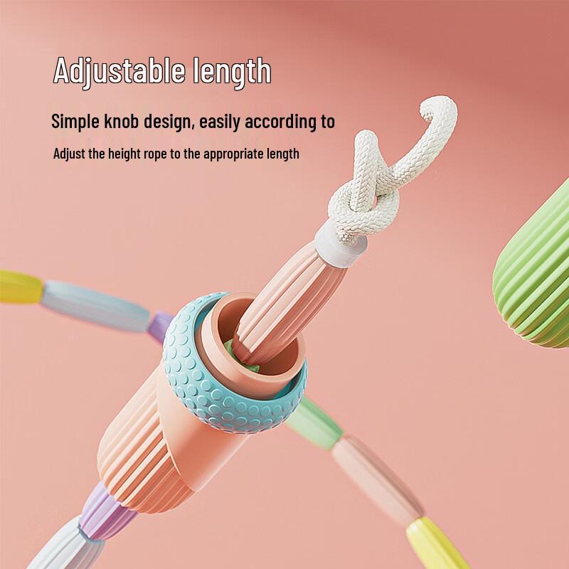 TLXT Bamboo Joint Soft Bead Jump Rope for Kids