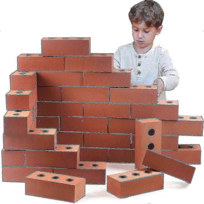 100 Foam Building Blocks (1.6 X 0.8 X 0.45 Cm), Ideal for Children’s Construction Role-play, Pretend Play, and Educational Toys