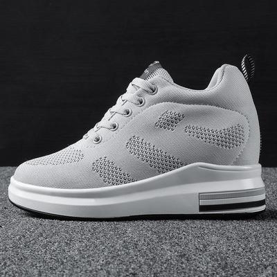 New Women's Shoes for Spring and Autumn Breathable Fashionable Casual Sporty with A Height Increase Inside White Shoes for Women