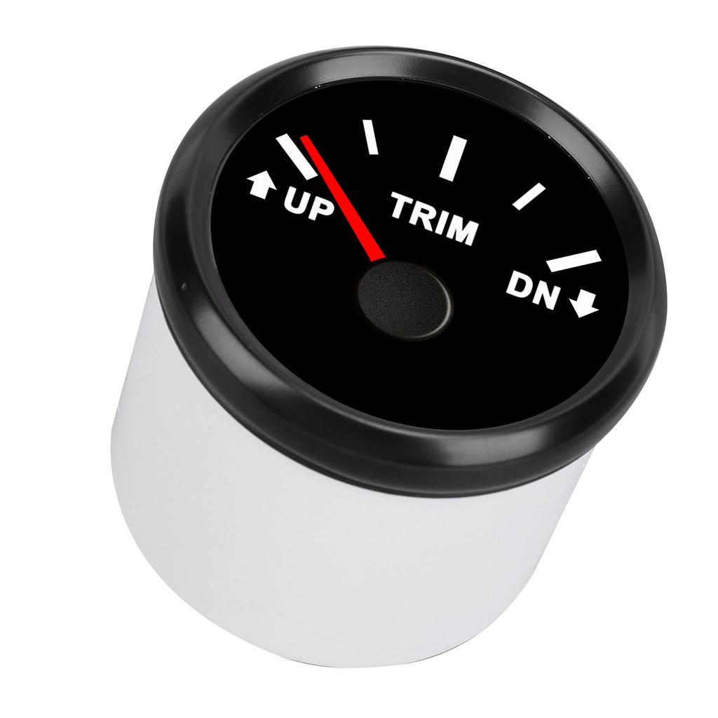 52MM Boat Trim Gauge High Accuracy IP67 Waterproof Stainless Steel 316L Bezel Anti Fog Glass for Yachts Marines 9 to